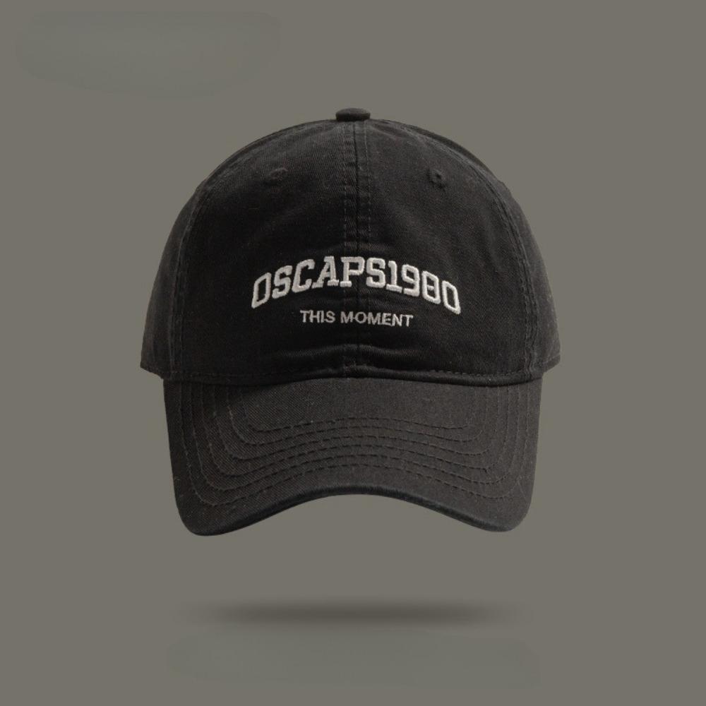 Korean Style Sunscreen Baseball Cap Cotton Cotton Peaked Hat Casual Letter Embroidered Cap Beach