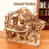 Ury 3D Wooden Puzzle Marble Run Set Track Device Mechanical Manual Model Science High Difficulty Maze Ball Assembly Toy