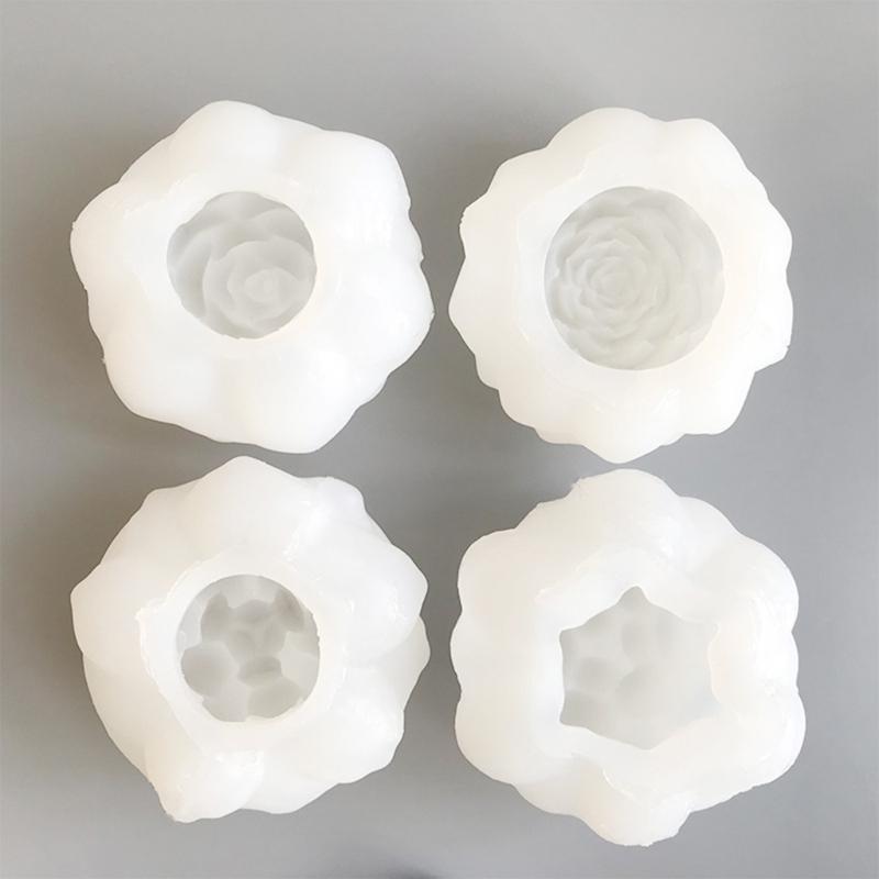 Flower Silicone Candle Molds for Making Candle Soap Home Decoration Multipurpose Floral Silicones Mould for Epoxy Resin
