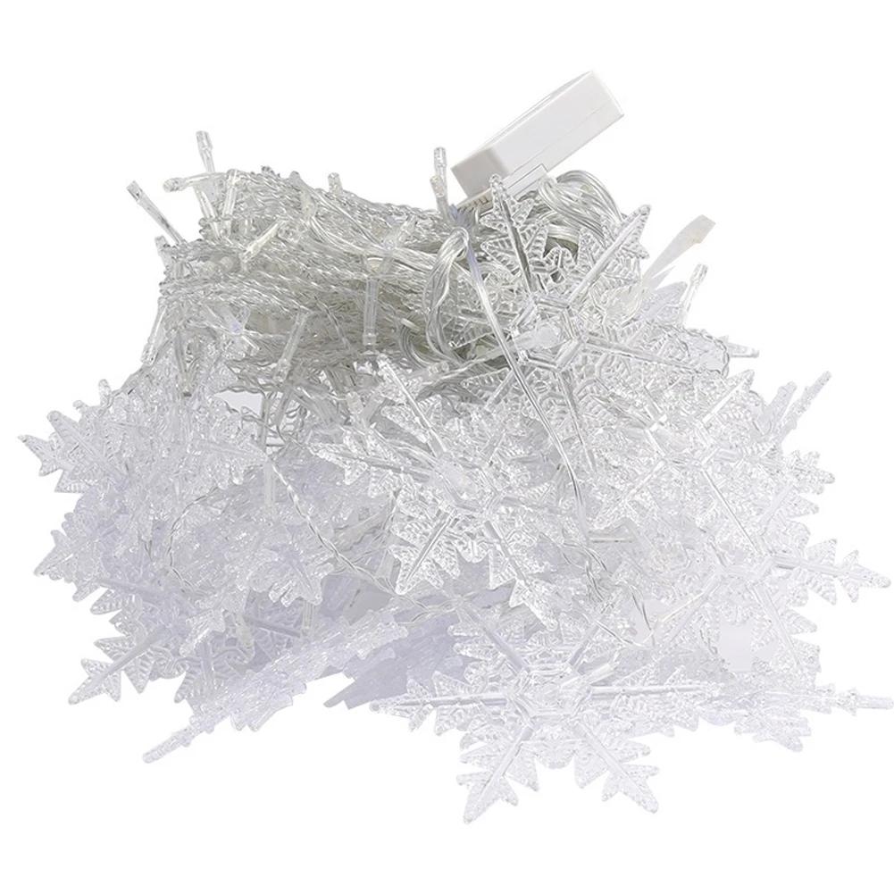 4M Christmas Light Led Snowflake Curtain Icicle Fairy String Lights Outdoor Garland Home Party Garden 2026 New Year Decoration