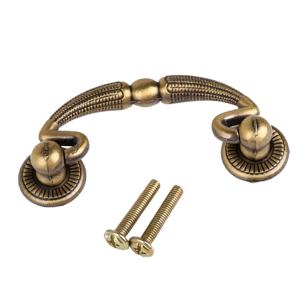 Brass Vintage Cupboard Cabinet Knob Kitchen Drawer Door Pull Handle Hardware