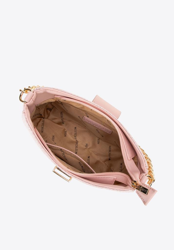 Borsa a tracolla da donna Wittchen, Rosa, Intrecciata, Polipropilene
