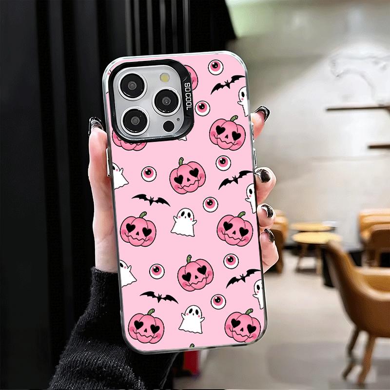 Pink Style Skull Witch Shockproof Phone Case for iPhone 17 Air 16 16E 15 Pro Max 14 Plus 13 Mini 12 Back Cover Anti Fall Fundas