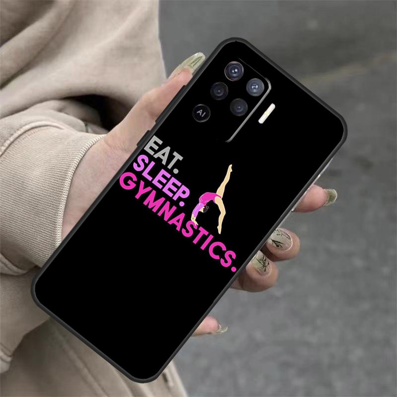 Love Gymnastics Case For OPPO A96 A76 A16 A98 A78 A58 A5 A9 A15 A17 A77 A52 A72 A53S A57S A54 A74 A94 Cover