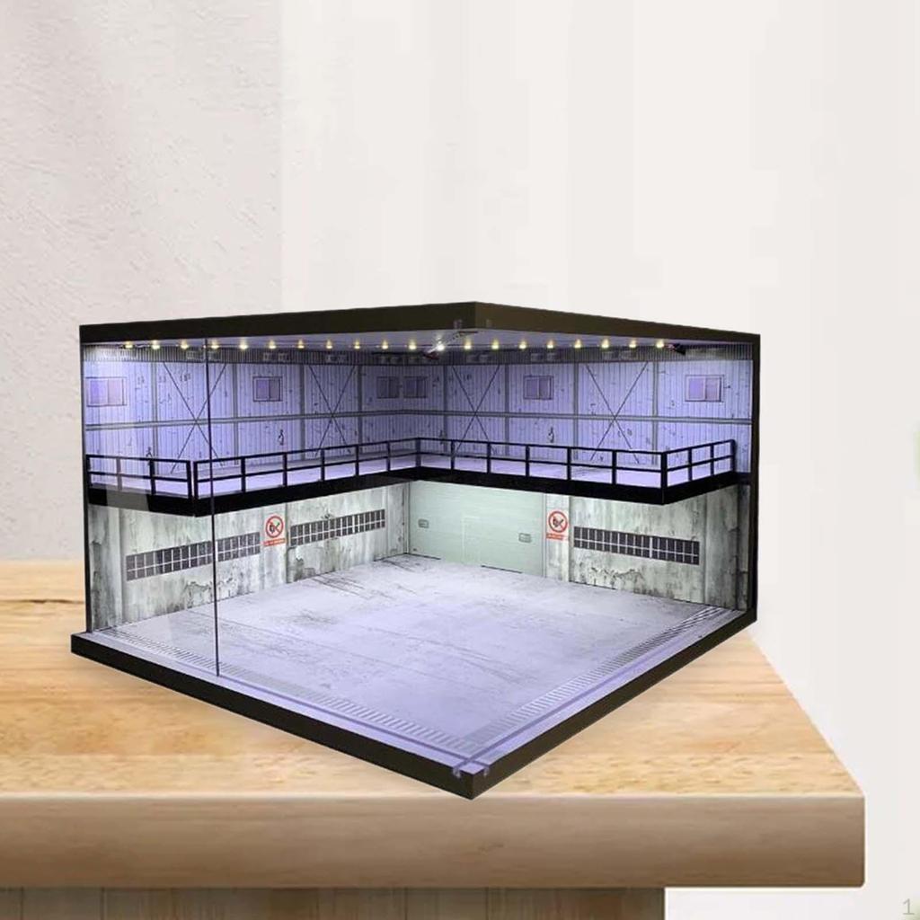 1/64 modell Parkplatz Doppel Schicht Acryl Fahrzeug Garage Schaufenster Sammlerstücke für Diecast Auto