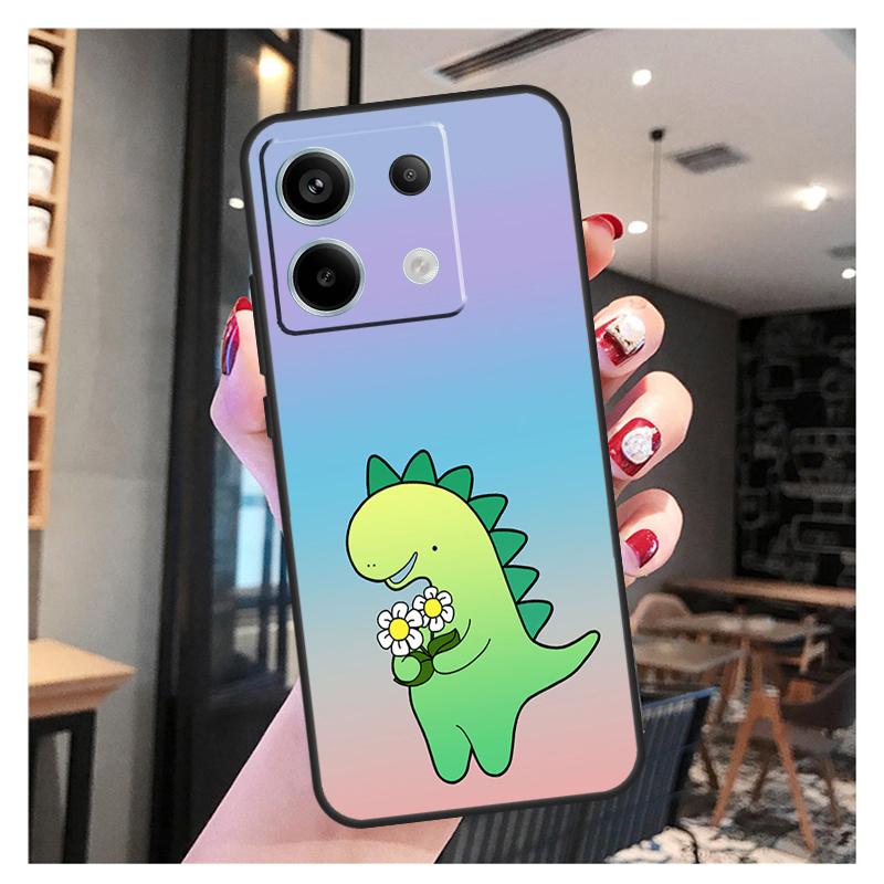Cute Dinosaur Tea-Rex Case For Xiaomi Redmi Note 13 12 10 9 8 11 Pro 12S 11S 10S 9S Remdi 13C 9C 10C 12C Cover