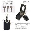 [imeetu] Genuine Leather Smart Key Case for Women, 360° Rotating, with Carabiner and Window, [Operate While Inserted], and Key Ring, Compact,