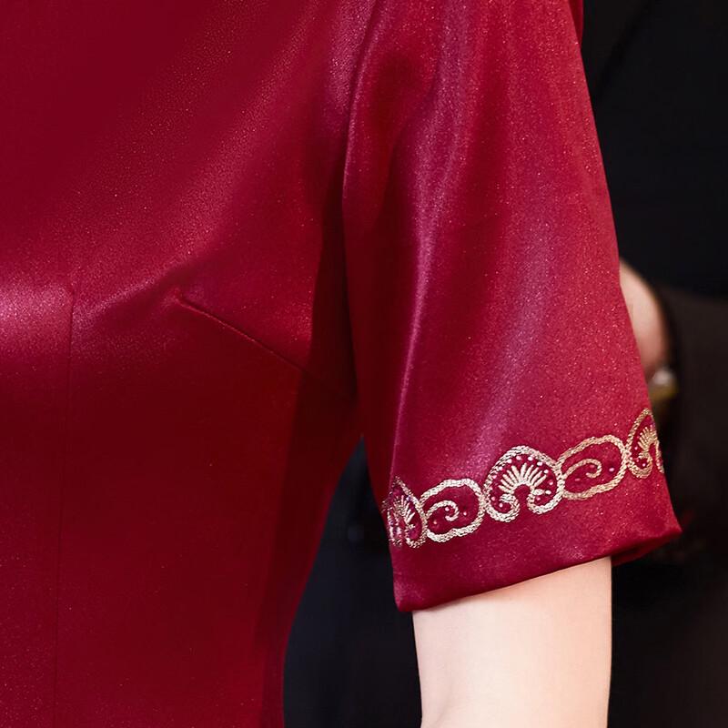 New Chinese Style Mother's Qipao Banquet Dress