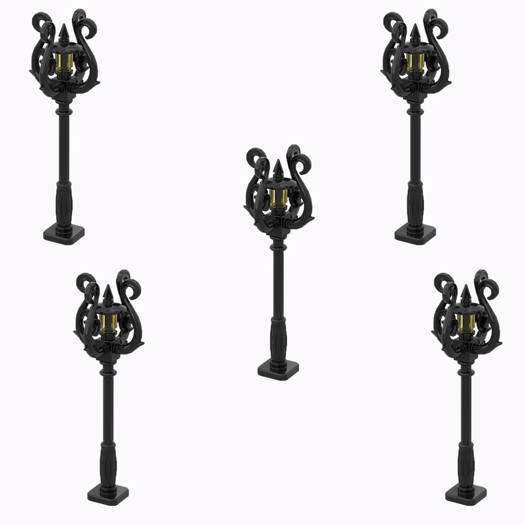 MOC Bricks Toys Model Compatible MOC Parts Bricks City Street Lamp Building Block Lamp with Halloween Bat Lamp
