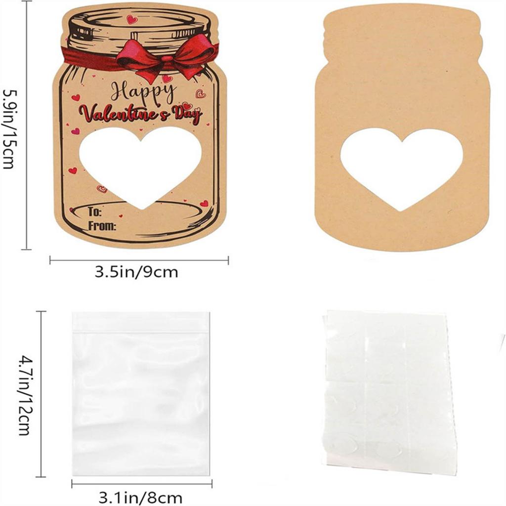 24Pcs Valentines Day Greeting Cards with Sealed Bags for Kids Holiday Party Exchange Cards Classroom Gifts Party Favors