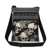 1PC Skeleton Print Tote Bags Women Shoulder Handbags Postman Package 6915