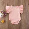 Neugeborenen Baby Mädchen Baumwolle Strampler OverallBodysuit Sommer Kleidung Outift