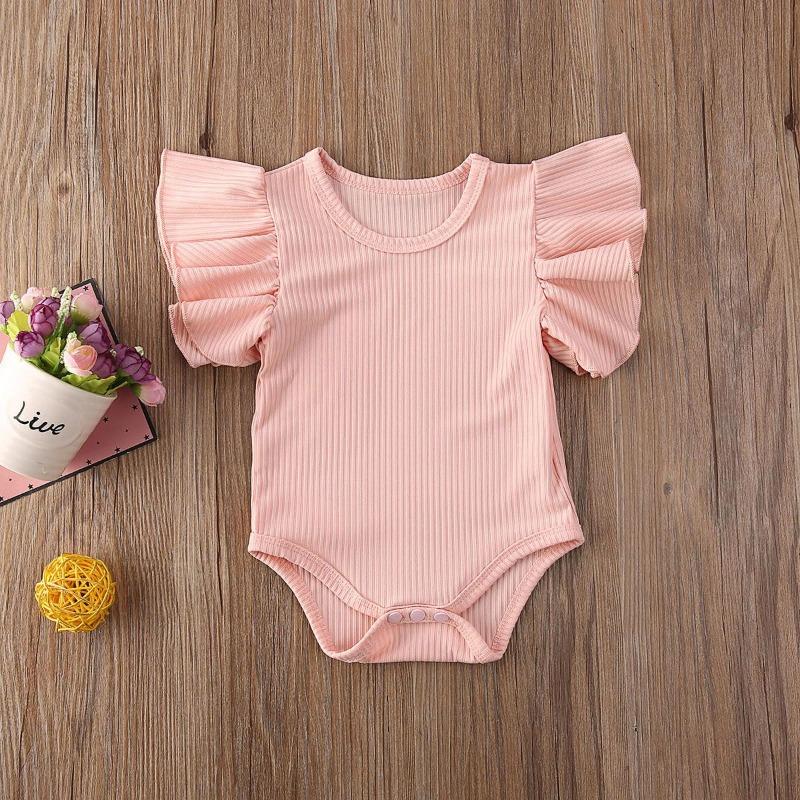 Novorozenec Kojenec Holčička Bavlněný kombinéz kombinéza Bodysuit Letní oblečení Outift