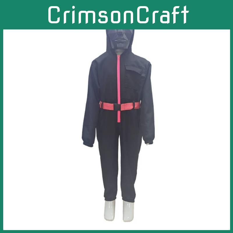 Squid Game Popular Movie Halloween Costume For Kids With Cotton Blend Fabric Cosplay Suit