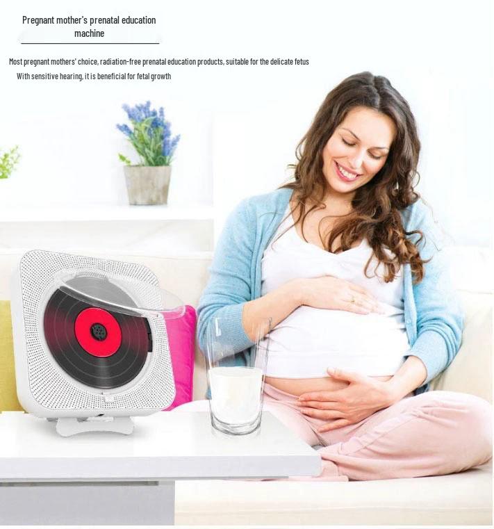 Portable Wall-Mounted Bluetooth CD Player with Dual Speakers for Students