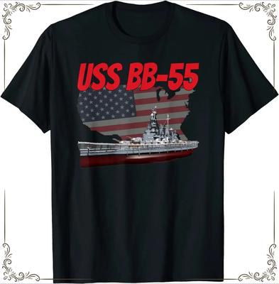 USS North Carolina BB55 Battleship TShirt 100 Cotton ONeck Summer Short Sleeve Casual Mens Tshirt Size S3XL