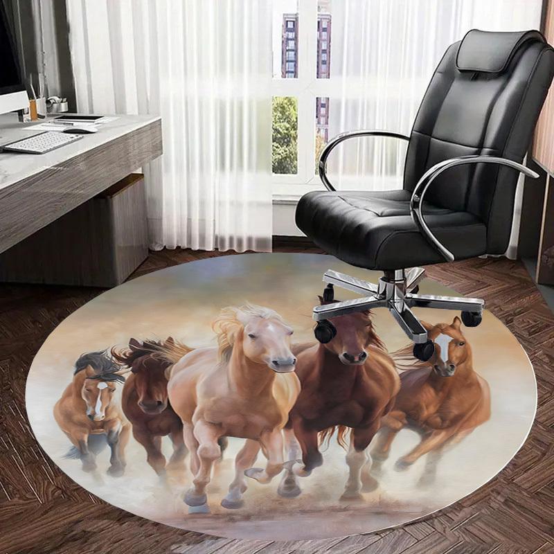 1pc Office Carpet Chair Mats Horses Running Wild Perfect for Decorating Office Chairs, Living Rooms, Or Bedrooms