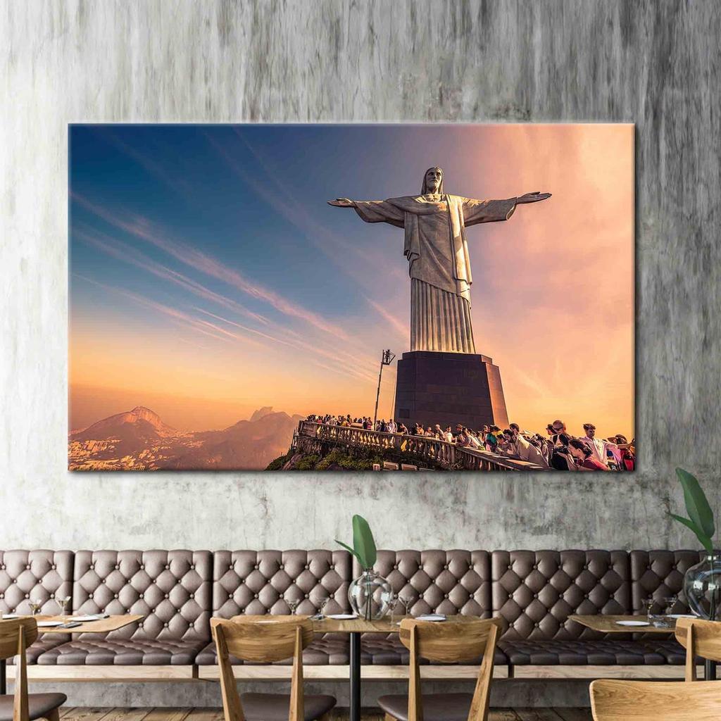 Famous City Night Landscape Poster Louvre Museum Rome Colosseum Jerusalem Sunset Wall Picture Print Home Decor Canvas Painting