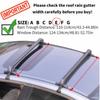 Car Roof Bars for 4-5 Door Cars 165.34LBS Max Load 39.37IN Length with 2 Keys Non-destructive Installation Anti-theft Stable