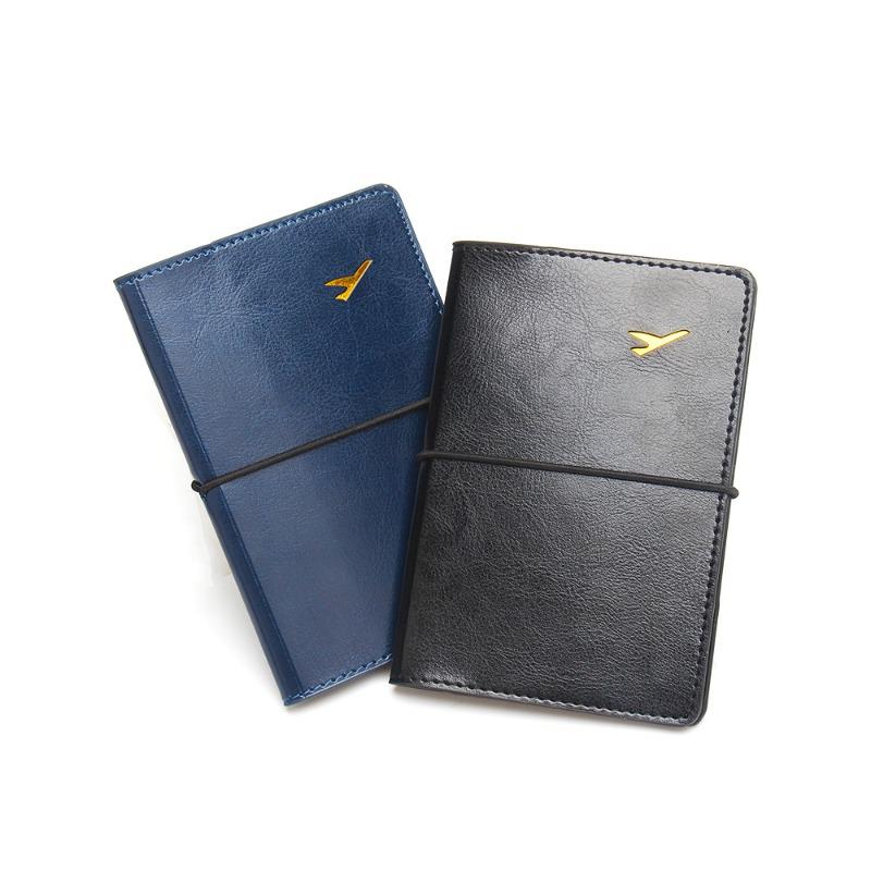 Ultra Lightweight Flight Passport Cover Elastic Band Passport Case Strap Ticket Holder Id Card Holders Leather Passport Holder