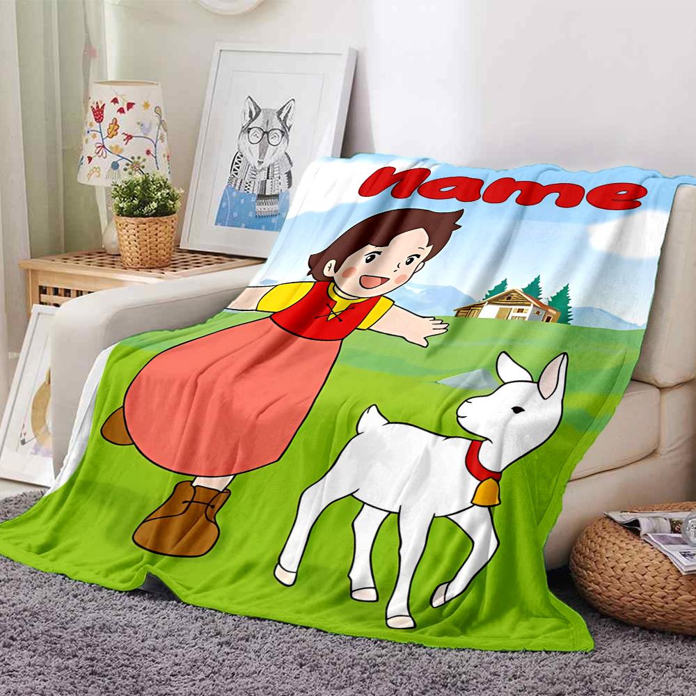 Customiz Name Personality Heidi Blanket Soft &Warm Sofa Office Bed Travel Lunch Break Blanket, Gift Suitable All Seasons