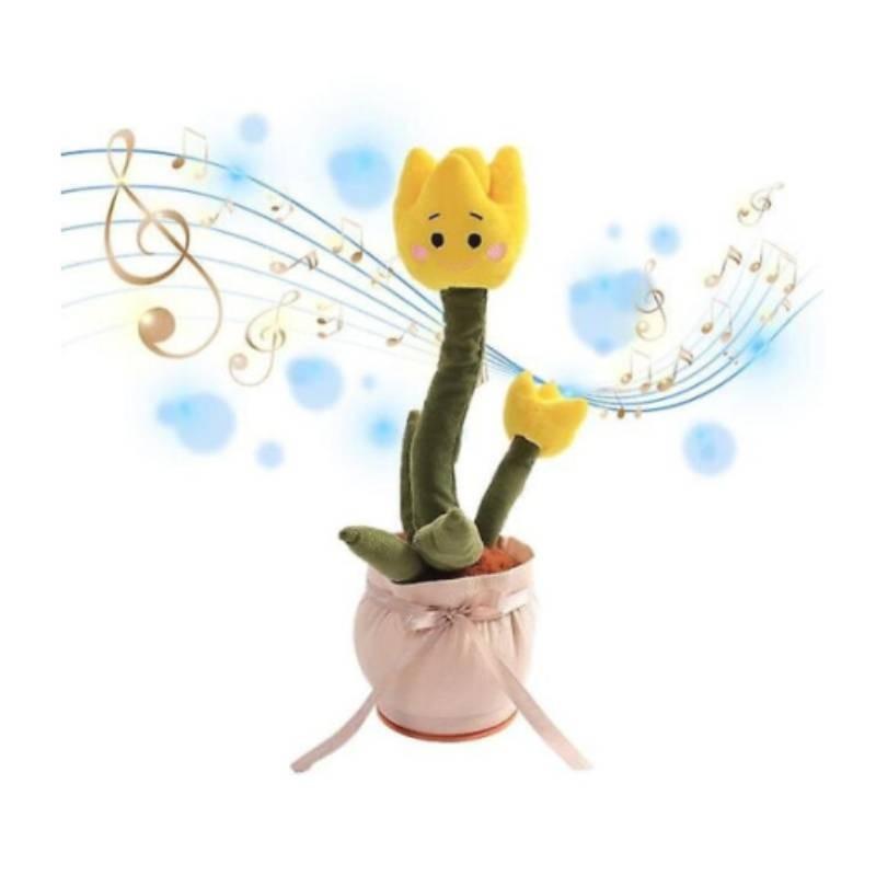 Singing Flower Plush Toy With Dancing Talking Repeating Multifunctional Tulip