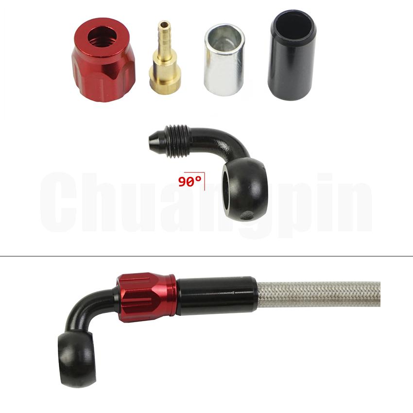 Montare banjo de frână Scoateți din aluminiu Moto întărită hidraulică Ambreiaj de frână Linie de furtun de ulei AN3 pentru motocicletă ATV Dirt Bike Buggy