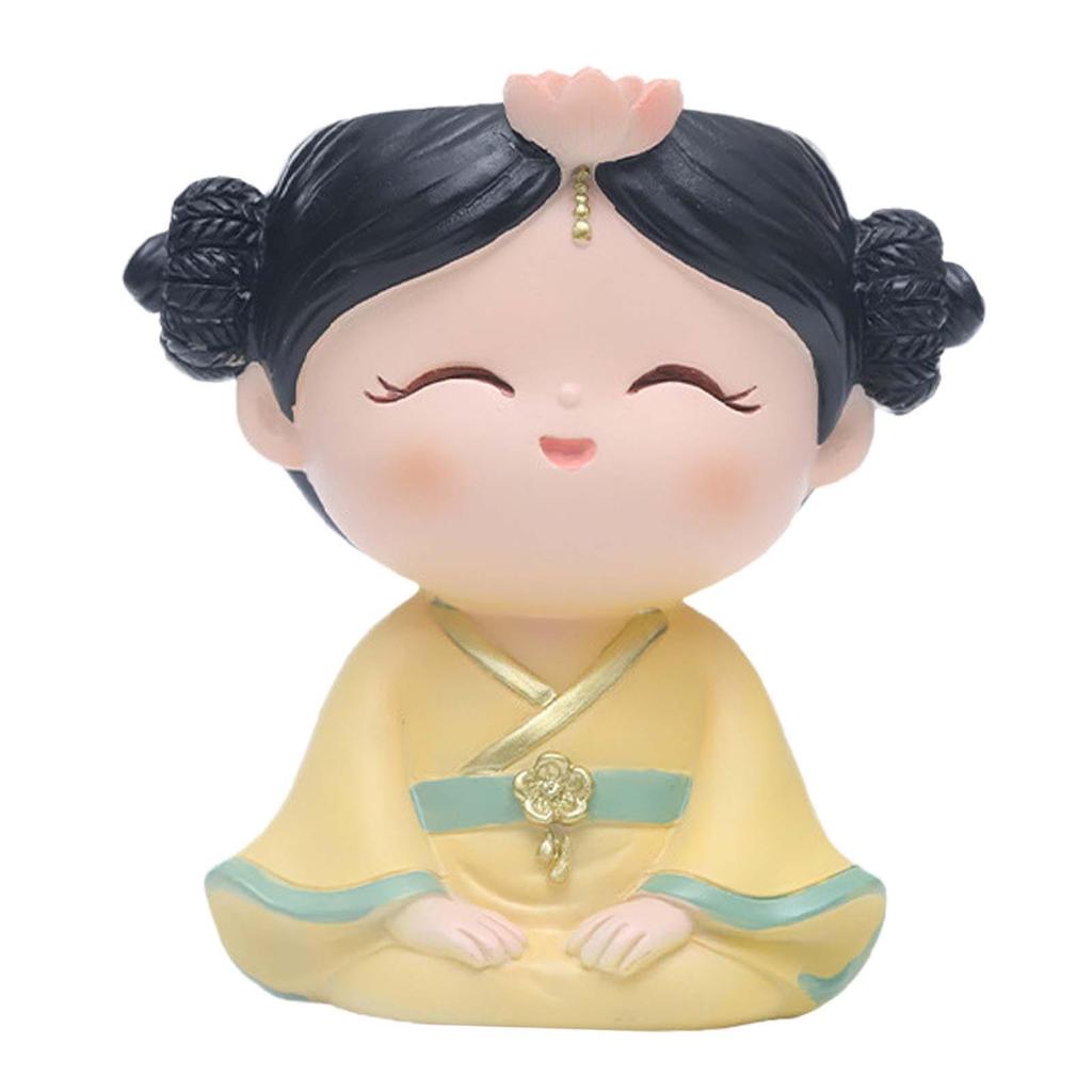 Head Planter Girl Figurine Decorative Pen Holder Crafts Ornament Desktop Flowerpot for Courtyard Outdoor Office Yard Home Decor