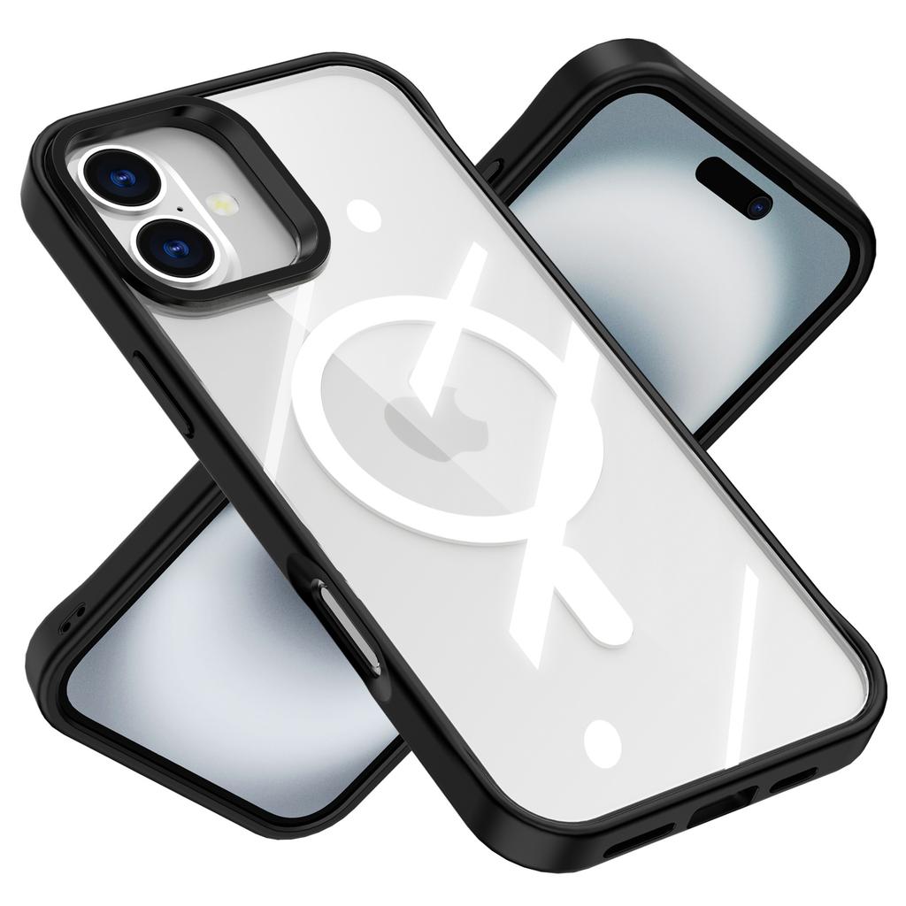 Mobile Phone Case for IPhone16pro Transparent Protective Case N52 Magnetic Phone Case Colored Pattern