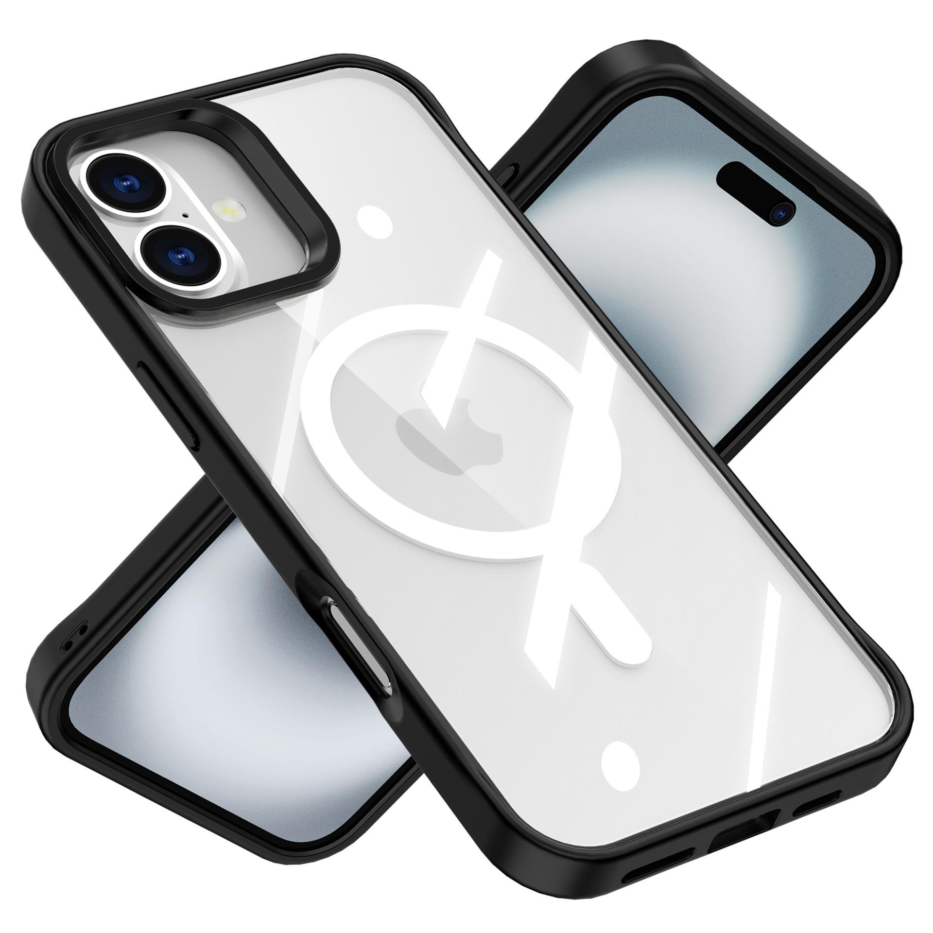 

Mobile Phone Case for IPhone16pro Transparent Protective Case N52 Magnetic Phone Case Colored Pattern For iPhone17 (large hole)