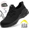 Fashion Steel Toe Safety Shoes Men Breathable Work Sneakers Air Cushion Work Safety Boots Puncture Proof Industrial Working Shoes Male