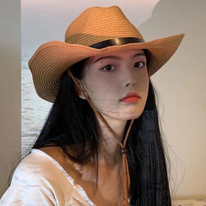 New Extra Large Size 62cm Foldable Jazz Straw Hat Men and Women Summer Beach Lanyard Sunscreen Outdoor Sports Sun Hat Sale