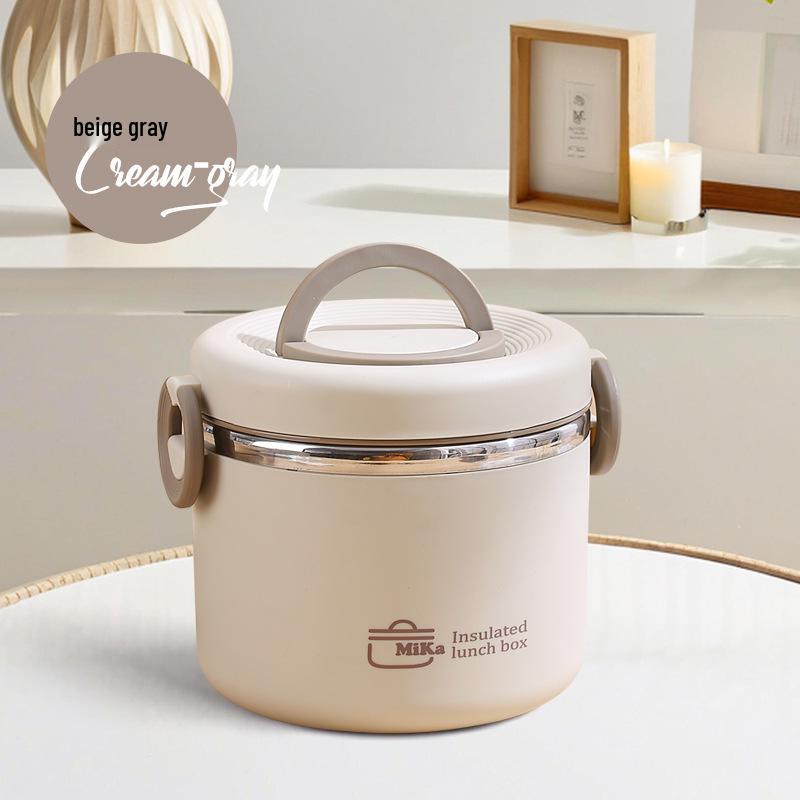 Portable Double-Layer Insulated Lunch Box for Students & Office Workers, 304 Stainless Steel, Ideal for Meal Transport