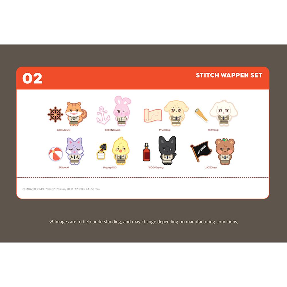 ATEEZ [ANITEEZ IN TREASURE] STITCH Wappen Set