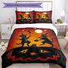 Halloween Bedding Set Breathable Duvet Cover with Pillowcases Decorative Bed Linen for Bedroom Home Decoration Birthday Gift