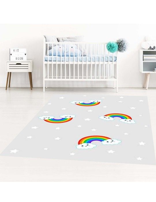 RAINBOW Grey Rug, Dimension: 120x160