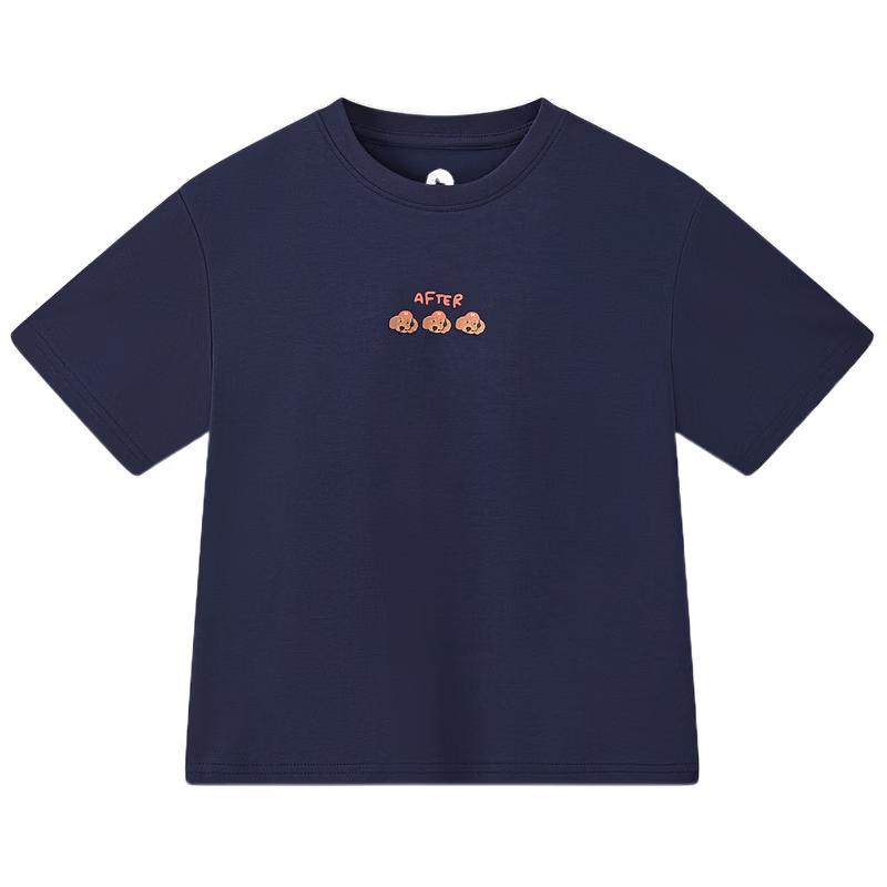 MQD Boys' Cooling Letter Print Street Style Short Sleeve T-Shirt
