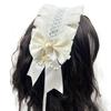 Diadema de Encaje Perla Lolita Lazo de Cinta Tocado de Cosplay de Sirvienta Lindo Pinza para el Pelo Lolita Fiesta