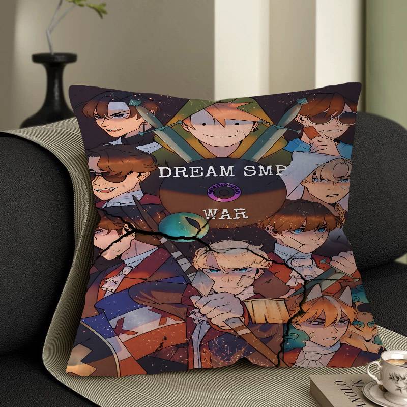 Dream Smp Japanese Anime Cushion Cover Pillowcase Upholstery Sofa Throw Pillow Home Decor Pillowcas