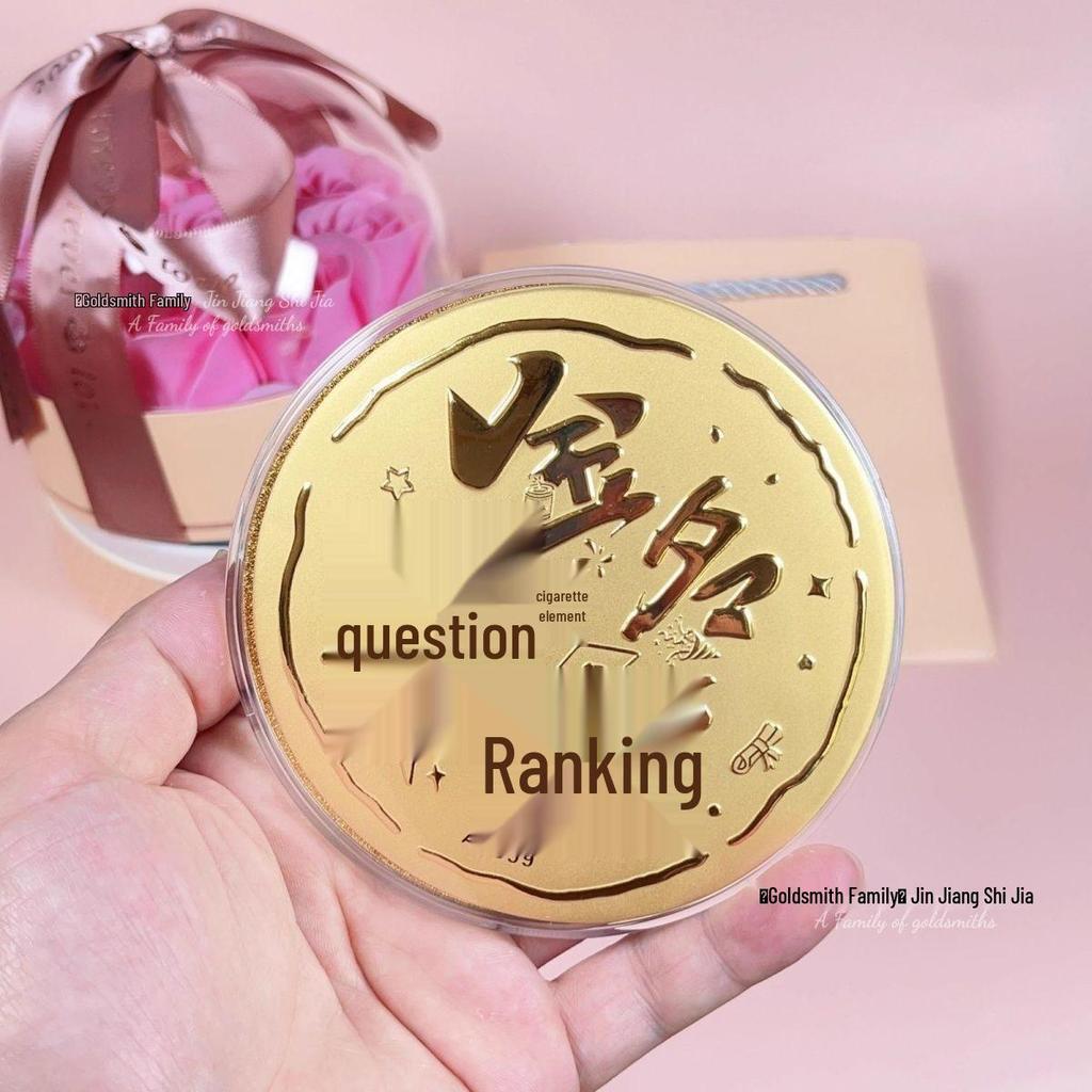 999 Pure Gold Princess Wealth Attracting Cake - Creative Fortune Gift with Gold Leaf