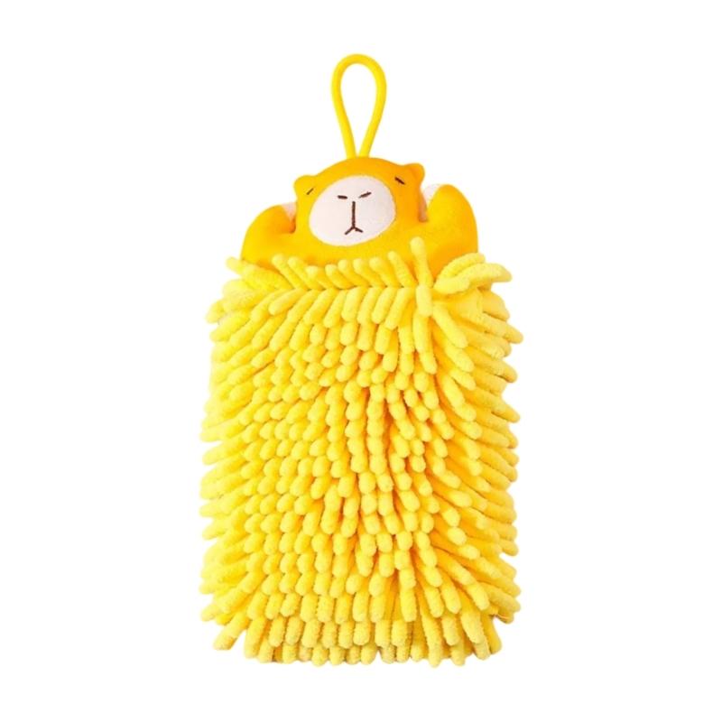 

Chenilles Hand Wipe Towel Balls with Hanging Loopes, Quick Drys Soft Absorbent Microfiber Handball for Kitchen and Bathr жёлтый