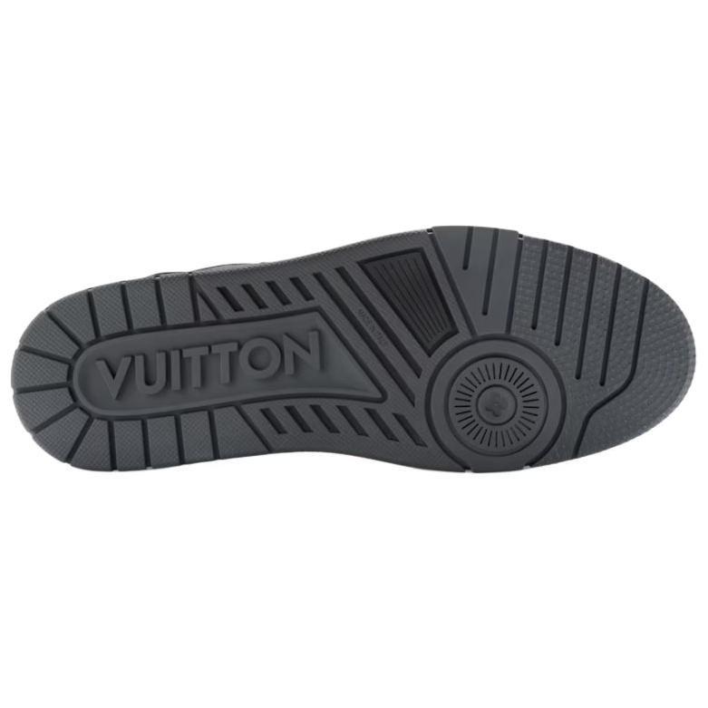 Louis Vuitton Trainer Low Top Skateboard Shoes Men's Black 1AJ440