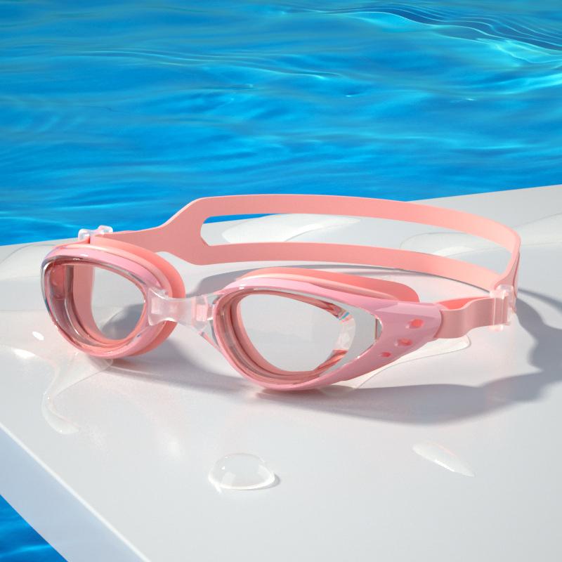 Myopia Swim Goggles Waterproof and Fog-proof Hd Transparency Factory Wholesale Lightweight Design Comfortable Fit Practical Daily Use розовый
