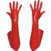 Women's Extra Long Black Touchscreen Leather Gloves - Warm Lined, Over-the-Elbow, Autumn/Winter