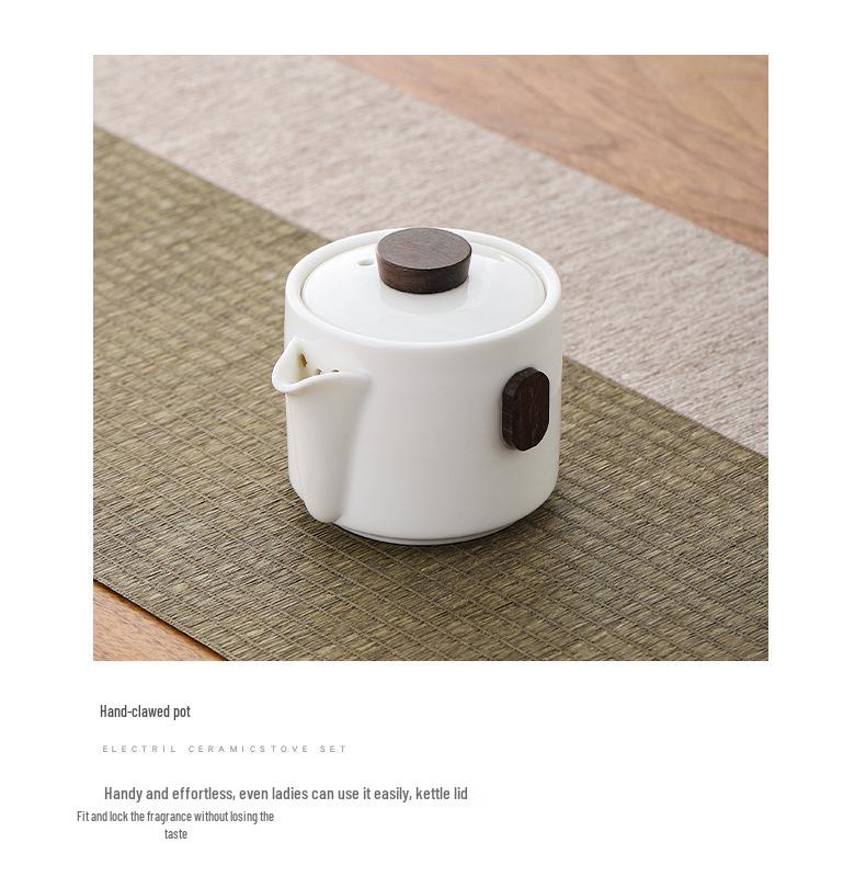 Ceramic Travel Kung Fu Tea Set with Portable Storage - Perfect for Business Event Gifts and Logo Customization