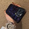 Dark night purple flower is suitable for iphone17 mobile phone case Apple 15promax/1413pro16 European and American anti-fingerprint.