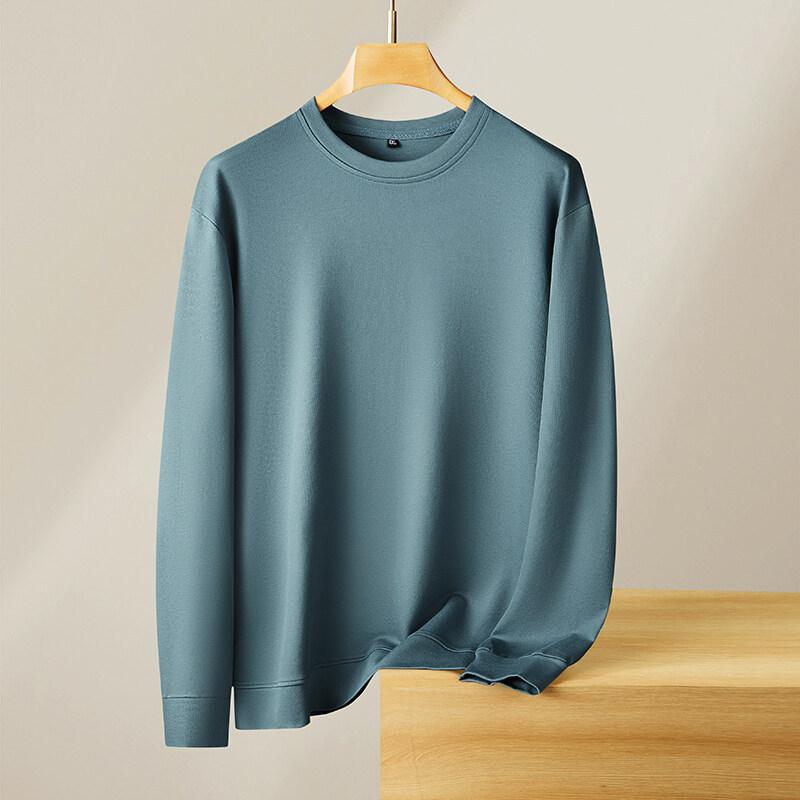 

Men s Crew Neck Casual Versatile Pullover Fattened Long Sleeve Bottom Shirt 8XL