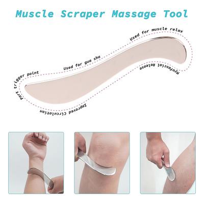 Stainless Steel Gua Sha Massage Tool – Professional Muscle Scraper for Physiotherapy and Myofascial Release