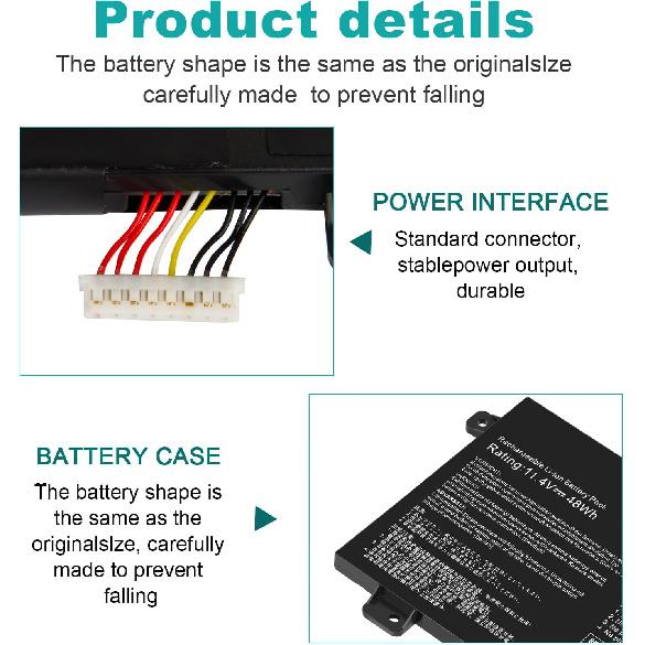 B31N1726 Laptop Battery for Asus FX80 FX80G FX80GD FX80GE FX80GM FX86 FX86FE FX86FM TUF FX504 FX504GE FX504GM FX505 FX505DT FX505DY FX505GE FX505GD