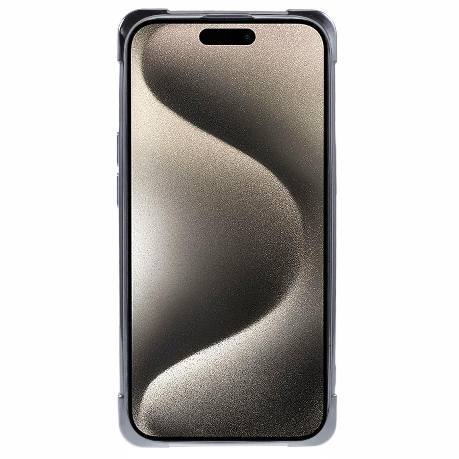 

For iPhone 14 Plus Case Card Slot Electroplating TPU Phone Cover Silver